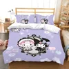 Cute Kuromi Bedding Sets Melody Comforter Bed Cover Duvet Cover Pillow Case 2-3 Pieces Sets Single/Double/Queen/King Size 4