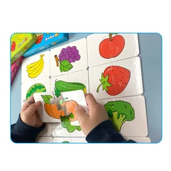 Colorful Animal and Fruit Matching Puzzle Game (Fruit and Vegetable)