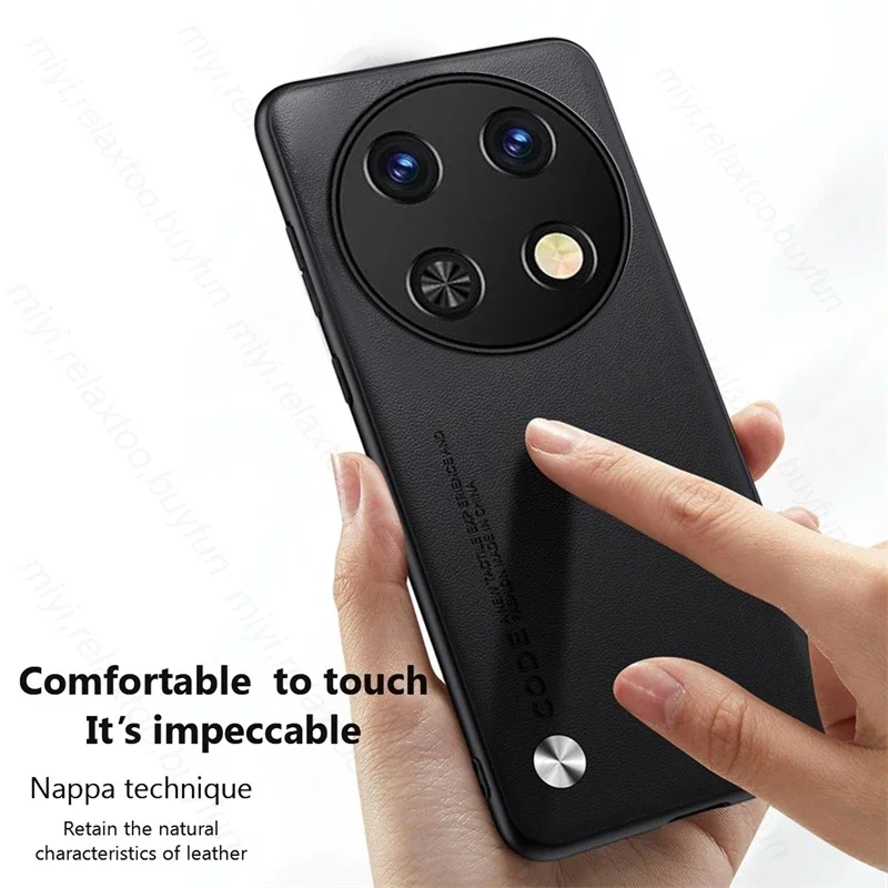 Elegant Leather Back Cover - Shockproof & Soft TPU Bumper