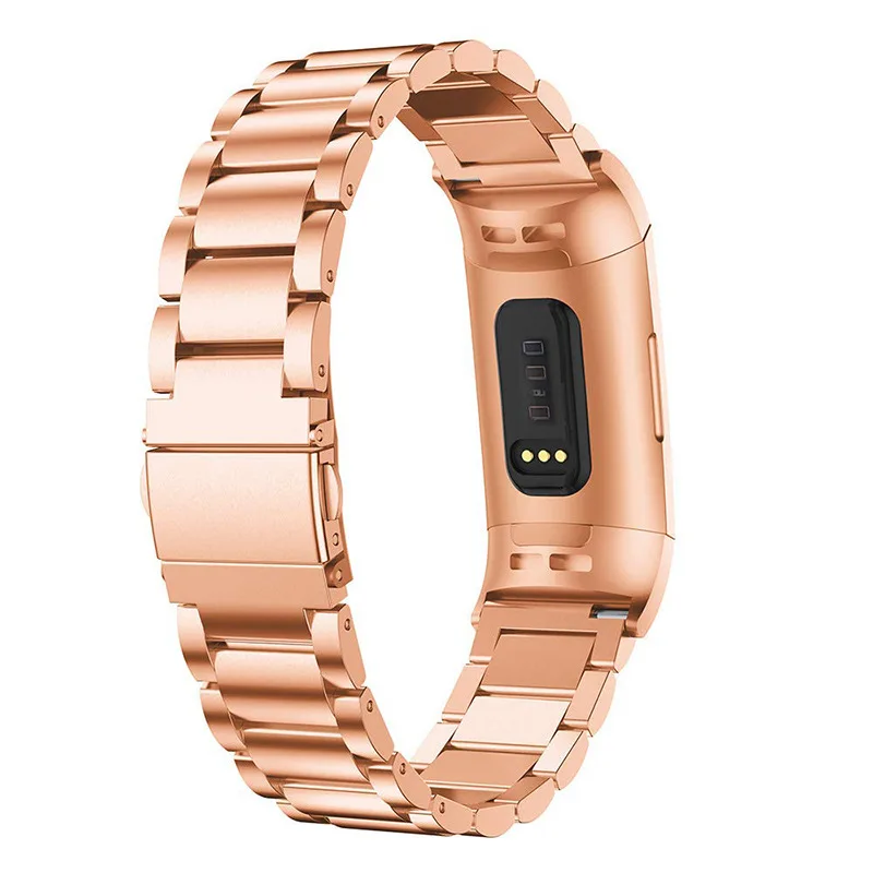 Fitbit Charge 3 용 스테인레스 스틸 팔찌 스트랩 Charge 3 SE 금속 밴드 스트랩 용 손목 밴드 루프 교체