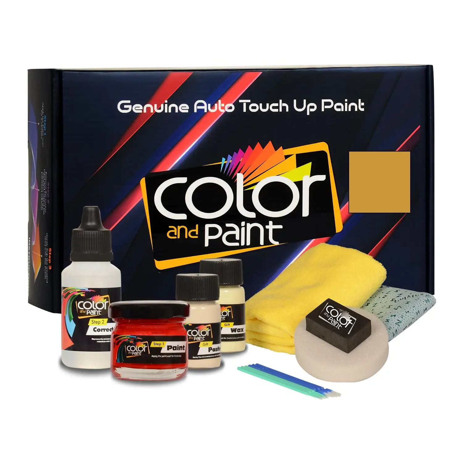 

Color and Paint compatible with Audi Automotive Touch Up Paint - GOLD MET - FQ33-0006 - Basic Care