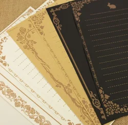 Articles de papeterie coréens divers, lettres vent rétro A5, lettres en tête de lettre, pratique de la calligraphie, 8 feuilles 