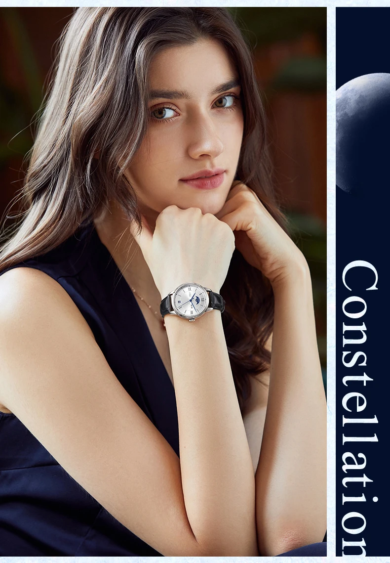 Switzerland Brand I&W New Moon Phase Automatic Watch For Women Sapphire Mechanical Watches Calendar MIYOTA Movement Reloj Mujer_voghion.com