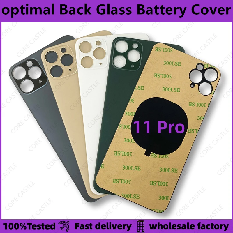 

For iPhone 11 Pro Back Battery Glass Cover Panel high quality Replacement Parts Best size Big Hole Camera Rear Door Housing Case