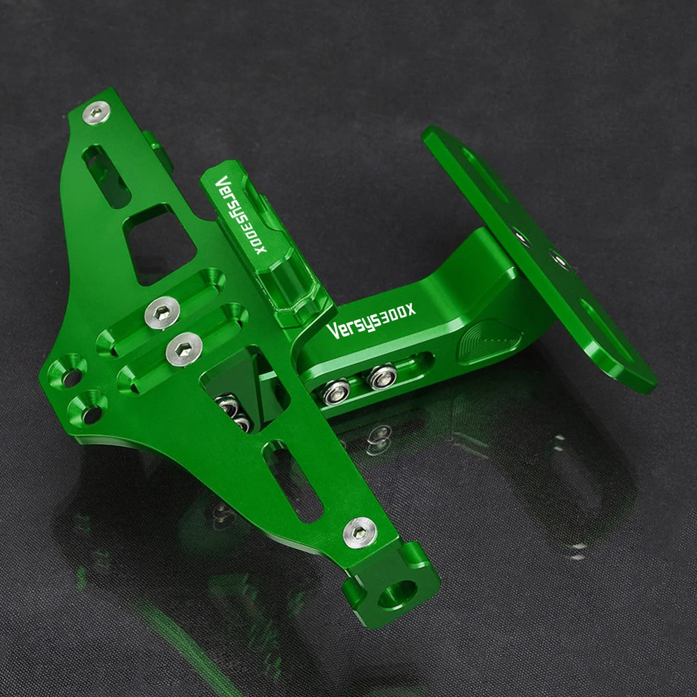 

Adjustable with LED Light Motorcycle License Number Plate Holder Frame FOR KAWASAKI VERSYS 300X versys300x 2017 2018 2019-2023