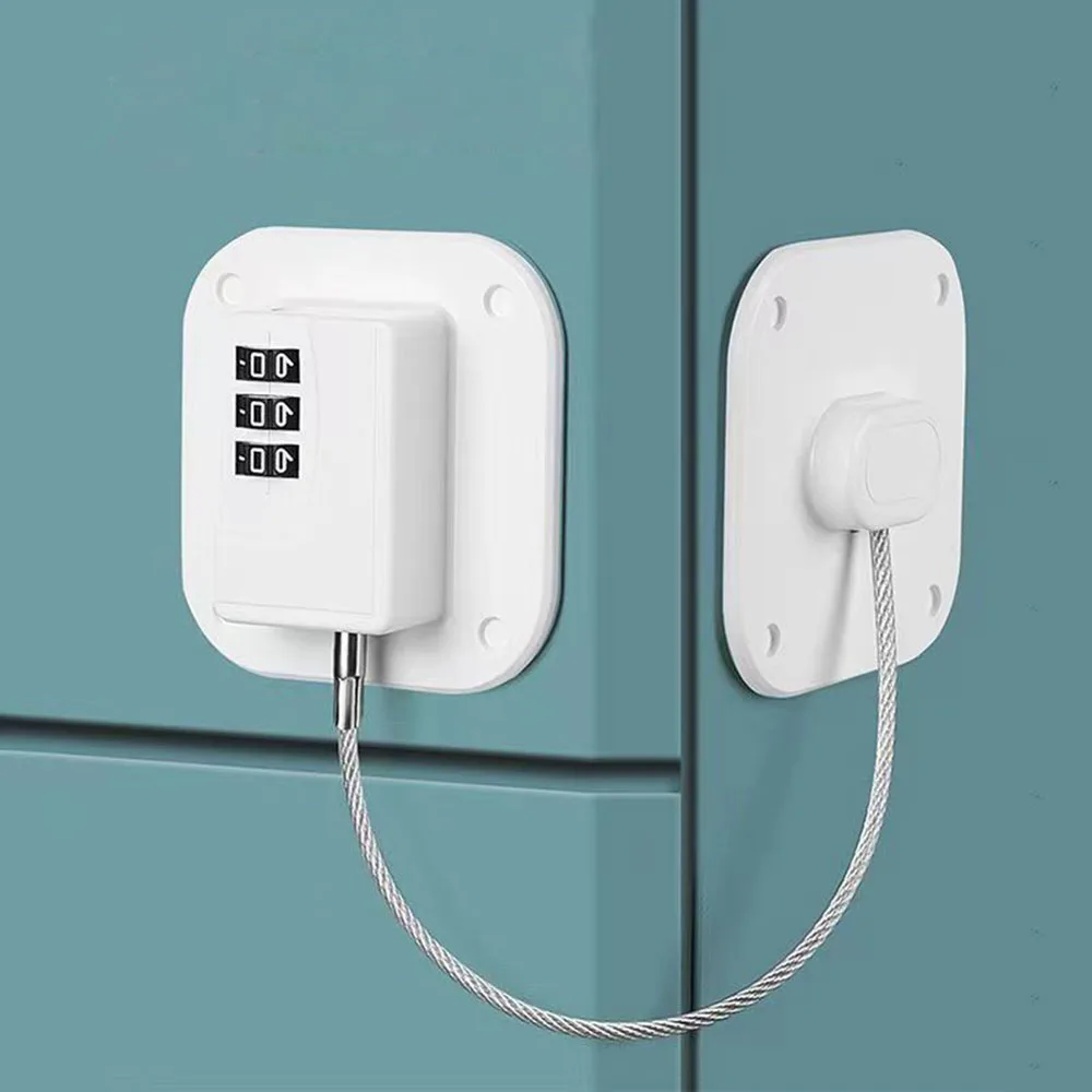 1 Piece Child Protection Locks Baby Cabinet Door Locks Refrigerator Locks High-Rise Anti-Falling Building Safety Code Lock