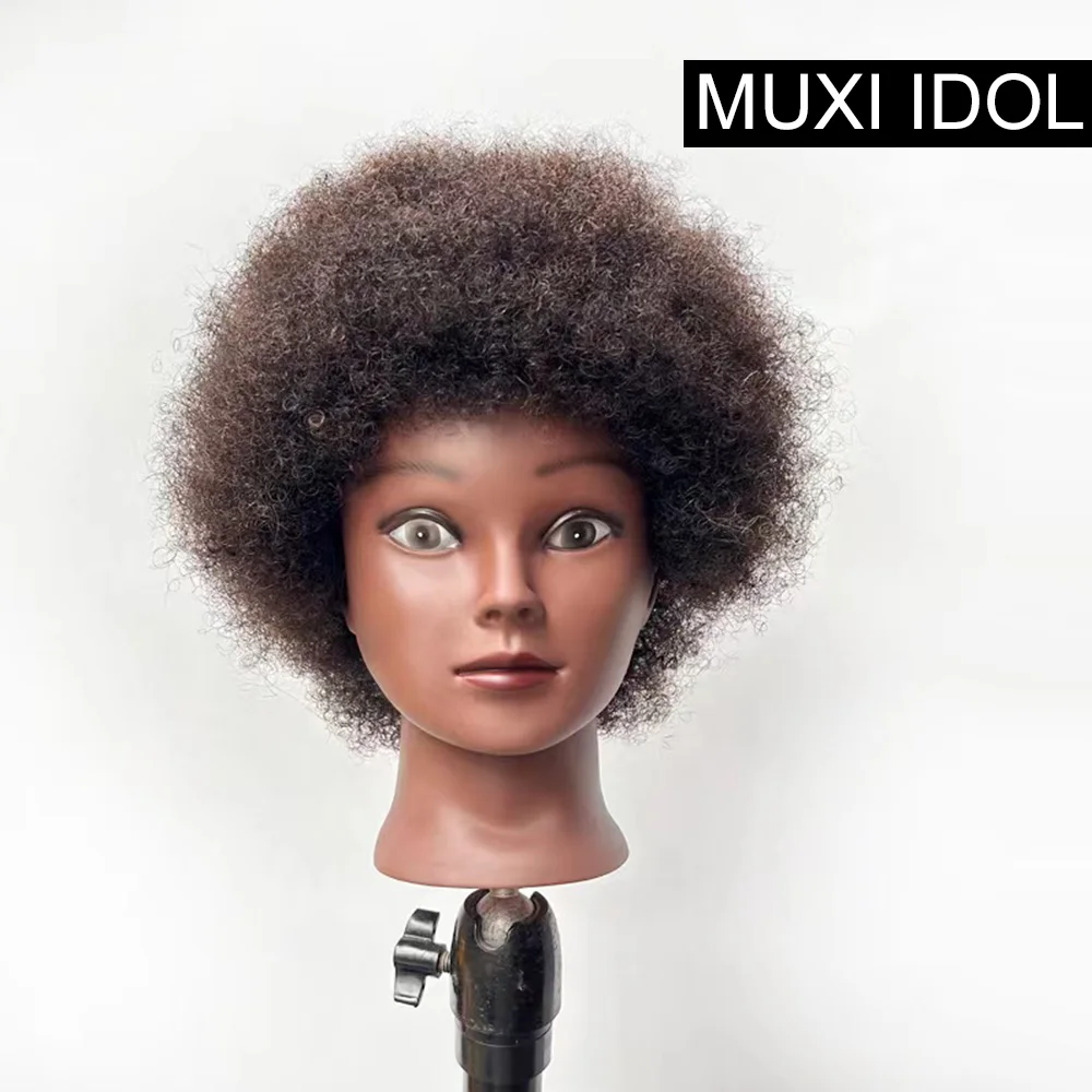 Голова-манекен для афро-волос с 100% натуральными волосами