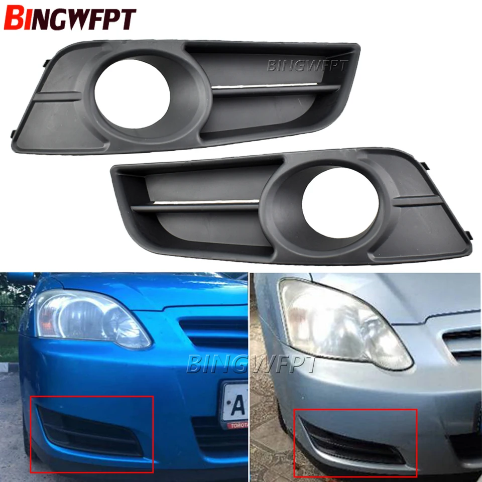 Fog Lamp Hole Covers For 2003-2004 Toyota Corolla CE/LE/S - Left & Right Set