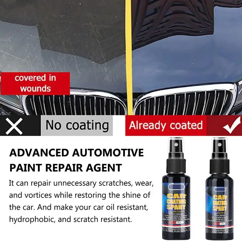 Smalto Per Auto In Ceramica Spray Per Graffi Per Auto Spray Per Lucidatura Spray Per Riparazione Ad Azione Rapida Senza Acqua Detergente Per Auto Anti