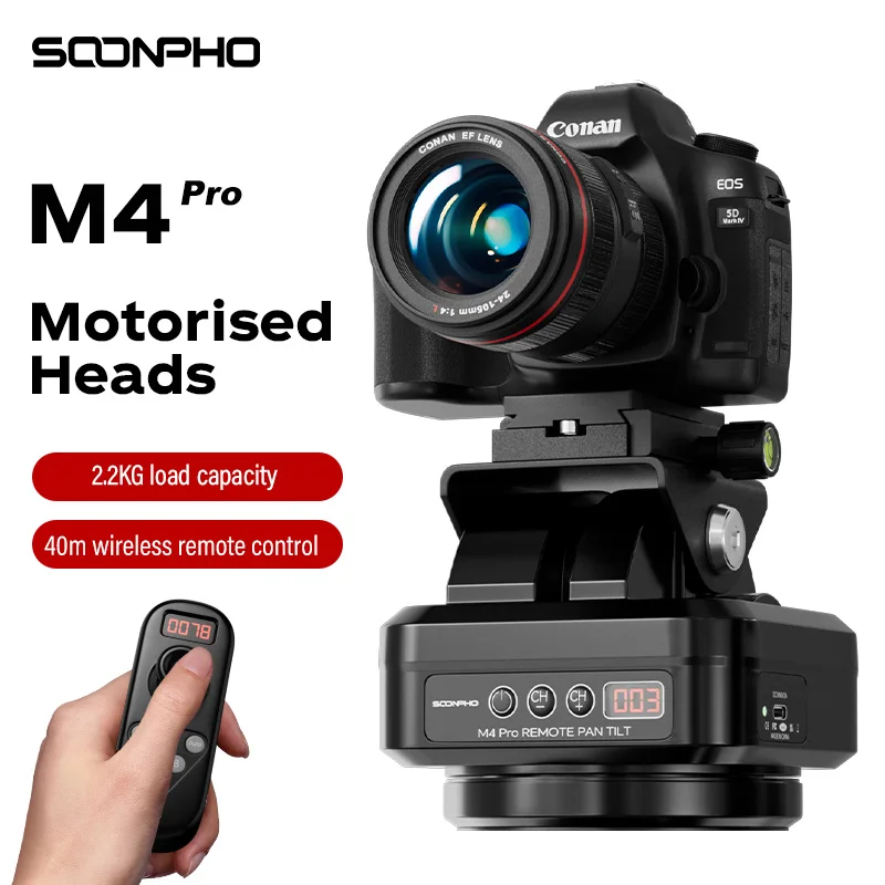 camera panoramic head SOONPHO M4PRO automatic motorized rotating panoramic head for DSLR camera pan video shooting