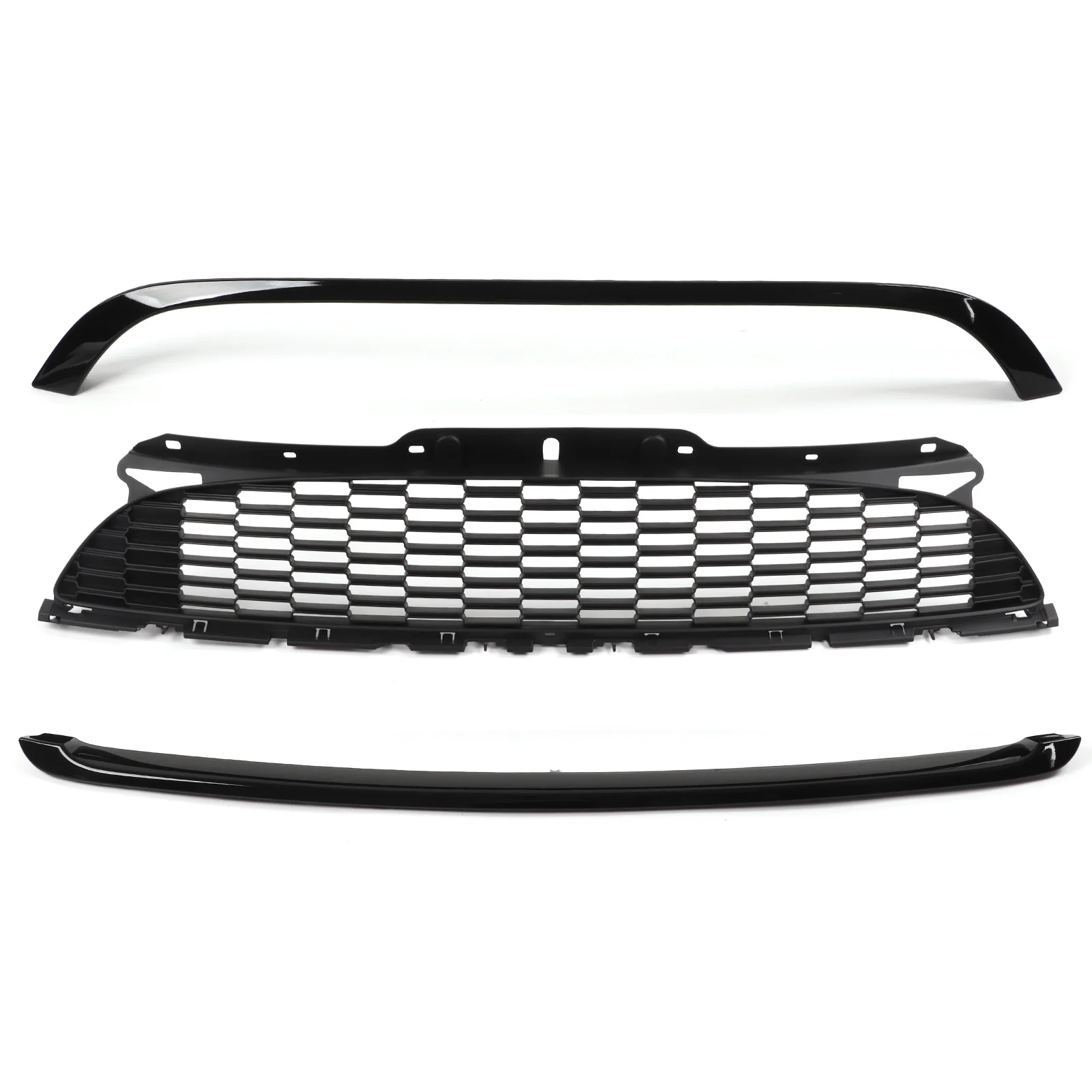 Car Front Bumper Grille Mesh Frame Trim For Mini Cooper R55 R56 R57 R58 2007 2015 Black - View #5