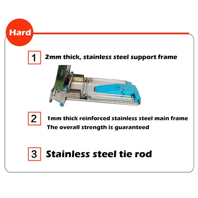 Mini Háztartás Összecsukható Mozgó Szerszám Pótkocsi Rozsdamentes Acél Kocsi Bevásárló Utazási Poggyász Otthoni Irodai Munkához Hordozható Színes - Image 3