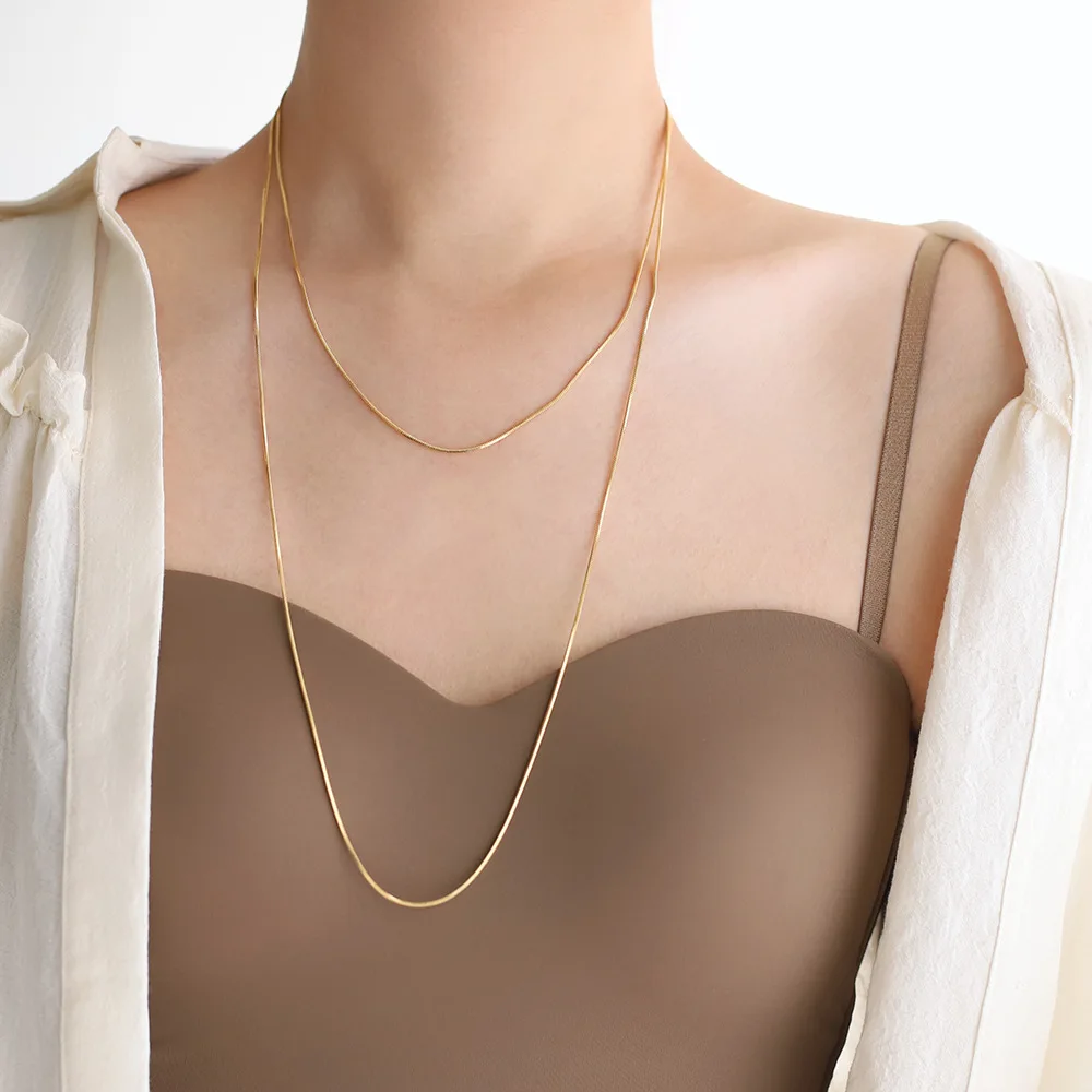 Gold tube necklace, Layering Necklace, Dainty tube pendant