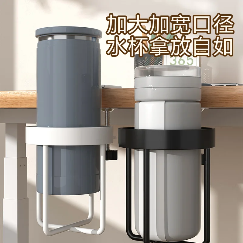 Description Picture 6 of itemTable Edge Water Cup Holder Iron Hanging Office Coffee Cups Hook Desk Side Storage Rack Fixed No-punching Traceless Mug holder