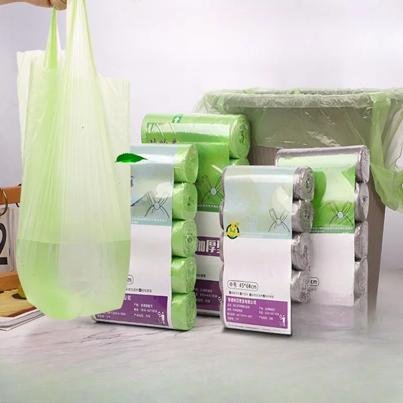 Trash Bags Biodegradable Disposable Cleaning Kitchen Starch Degradable