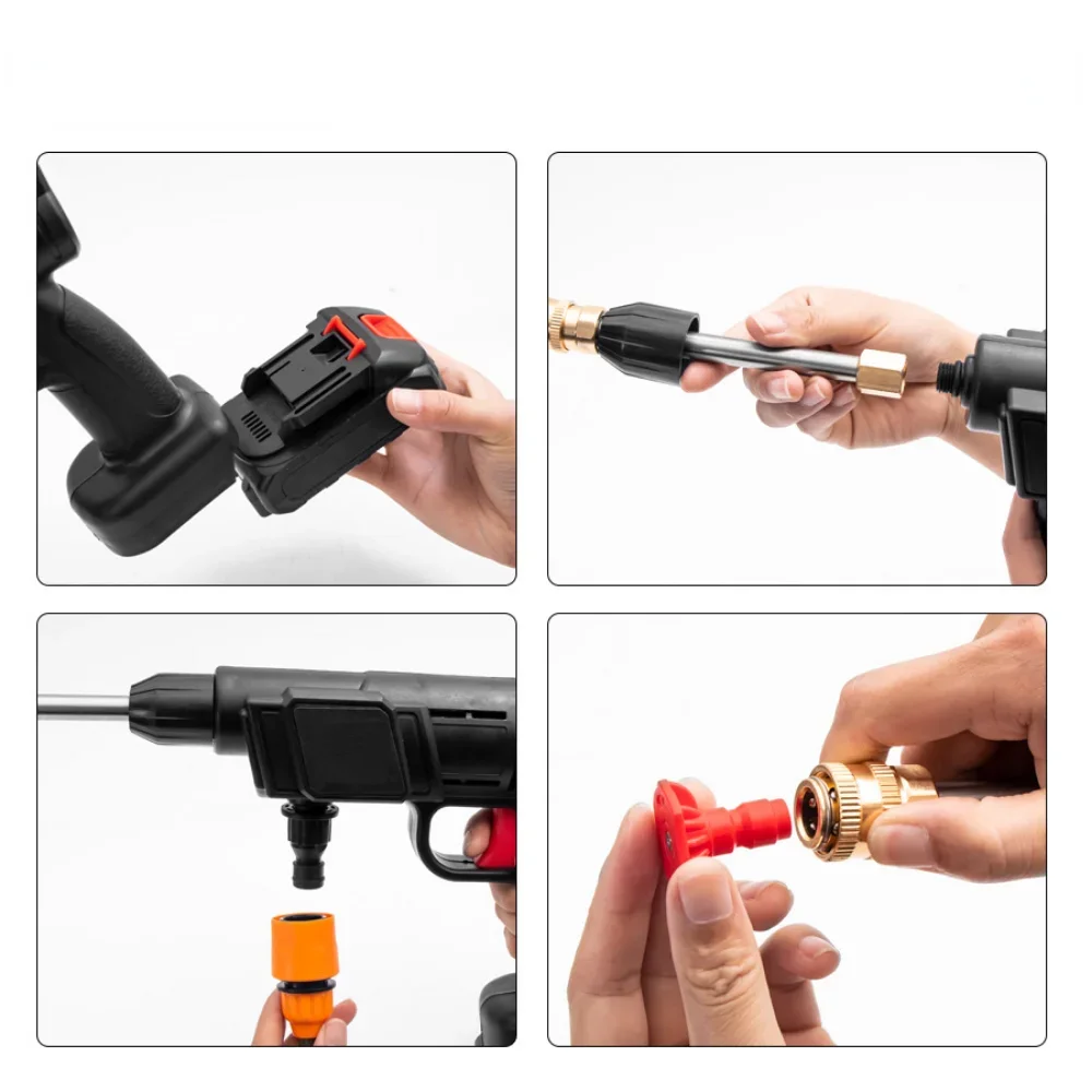 10000mAh 30Bar Wireless Car Washer High Pressure Car Wash Water Gun Portable Car Washing Machine for 18V Makita Battery 3