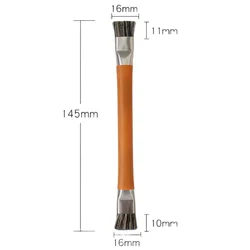 Dual - Headed Soft Bristle Anti - Static Cleaning Brush for Electronics Dust Removal (Bristle Orange)