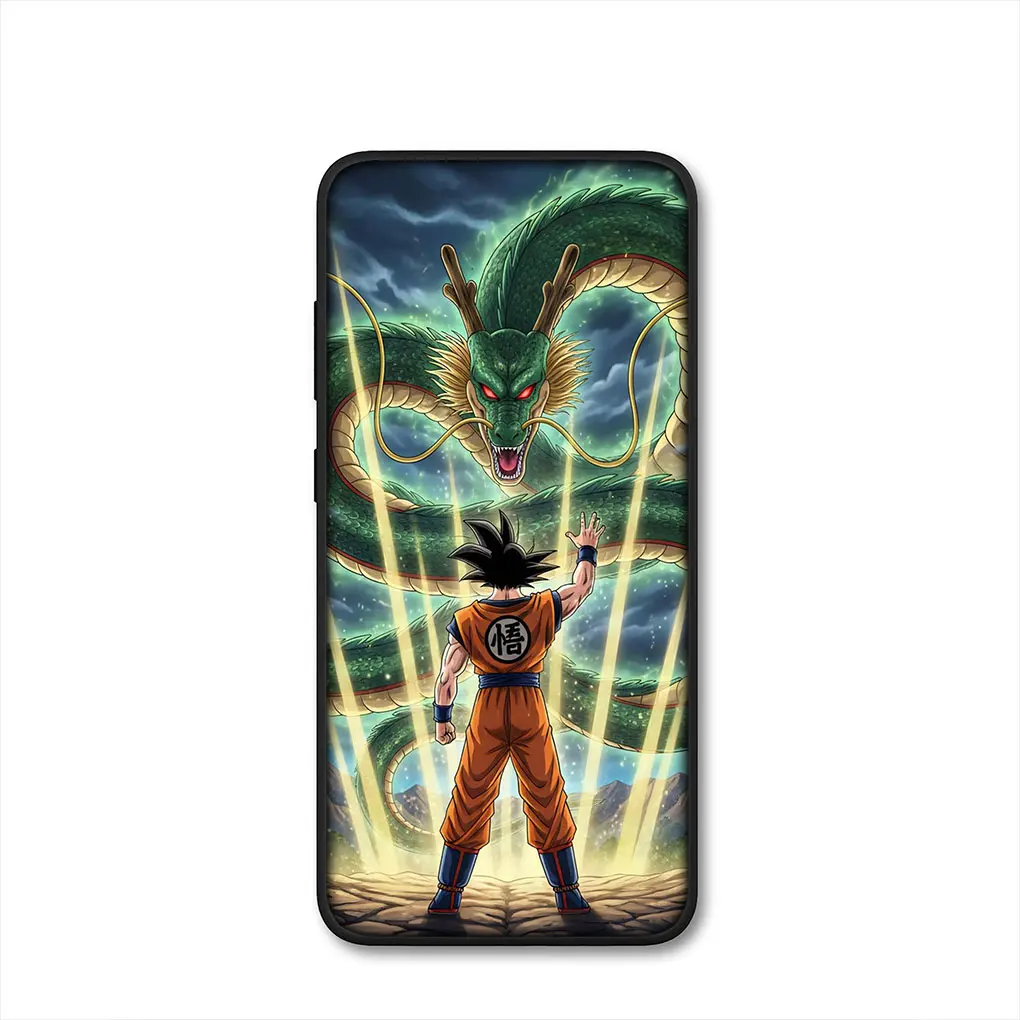 Dragon Son Goku Ball Themed Phone Case with Wallpaper Design