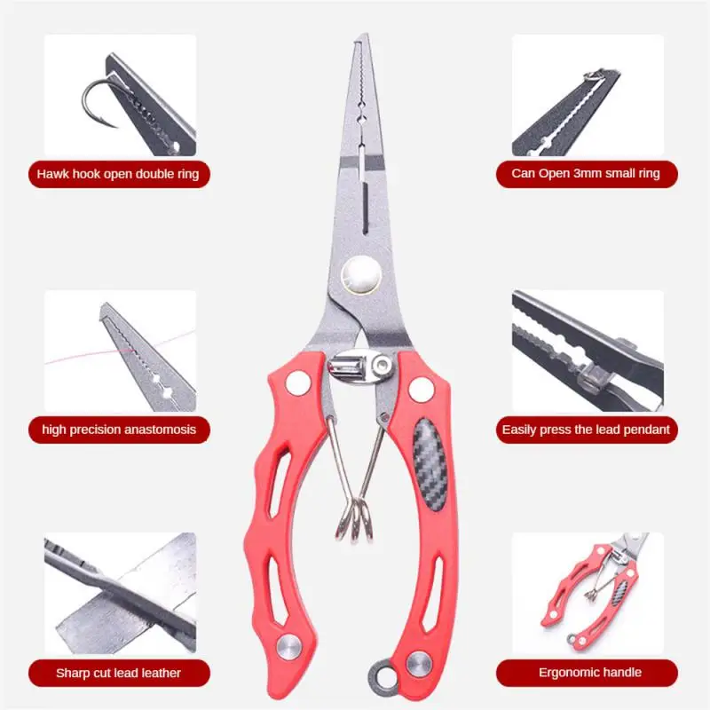 

High Precision Fishing Pliers 420 Stainless Steel Seawater Multifunctional Scissors Braid Line Cutter Outdoor Tool For Good
