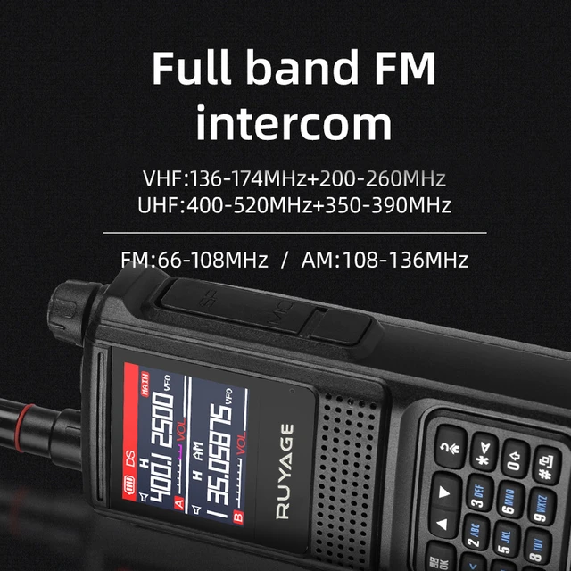 Encrypted Police Radioruyage Uv1d 5w 6-band Ham Radio With Noaa & Police  Scanner - 256ch