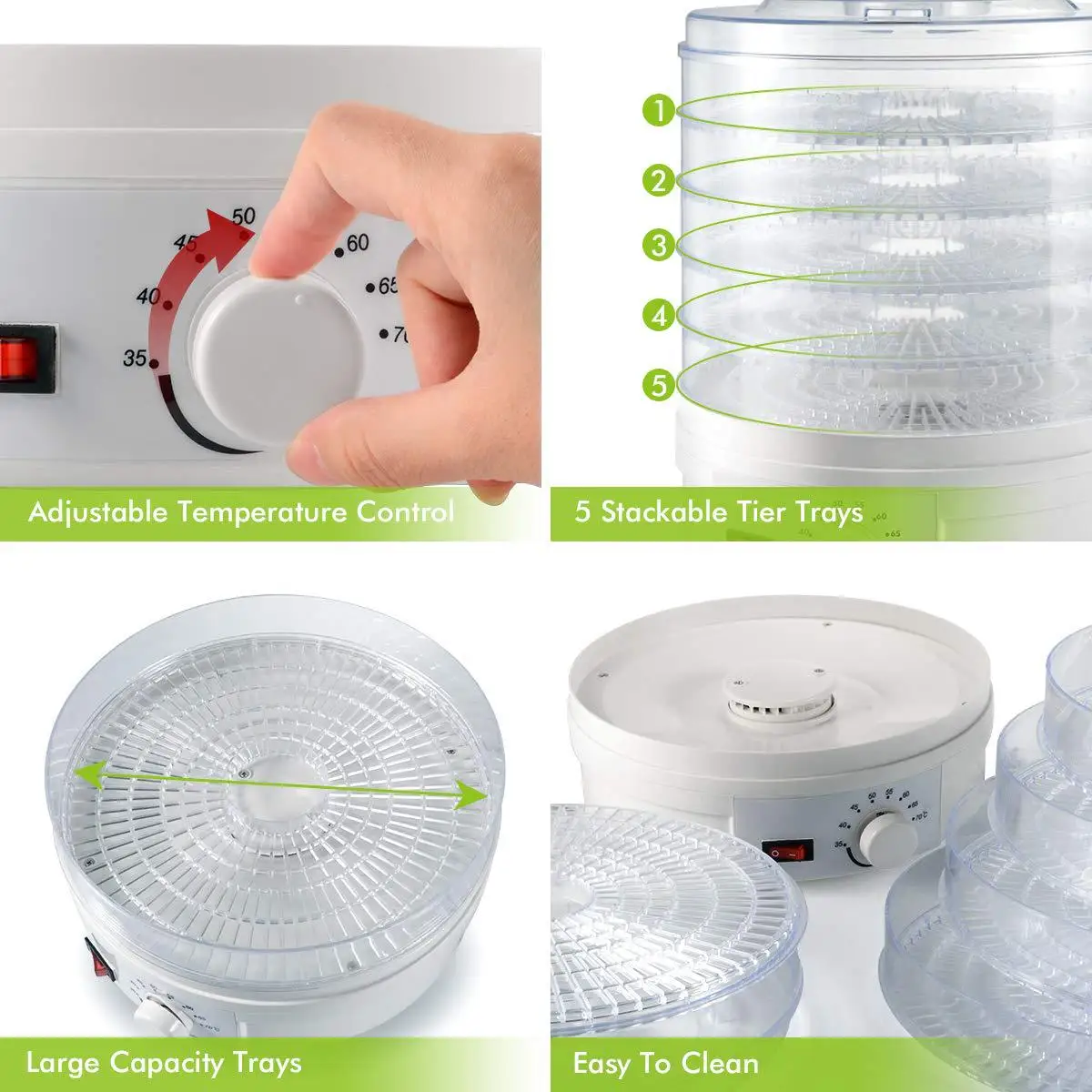 Fruit Dryer, Household Fruit and Vegetable Dryer, Pet Food Dehydrator, Traditional Chinese Medicine Air Food Dryer