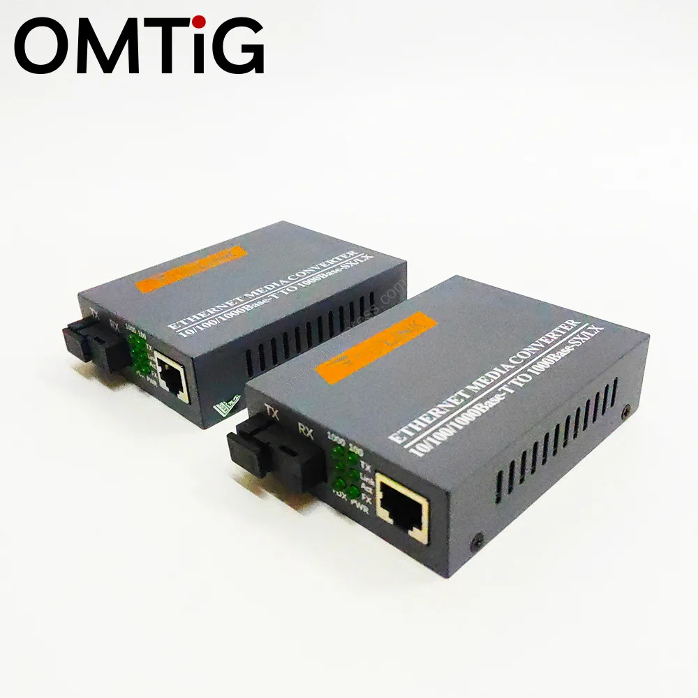 Gigabit Fiber Optical Media Converter Single Mode Single Fiber SC Port 20KM HTB-GS-03 A/B 1000Mbps External Power Supply