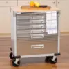 Classics UltraHD Heavy Duty Rolling Cabinet Workbench Table w/Solid Wood Top, Workstation for Garage, Office, Workshop, 2