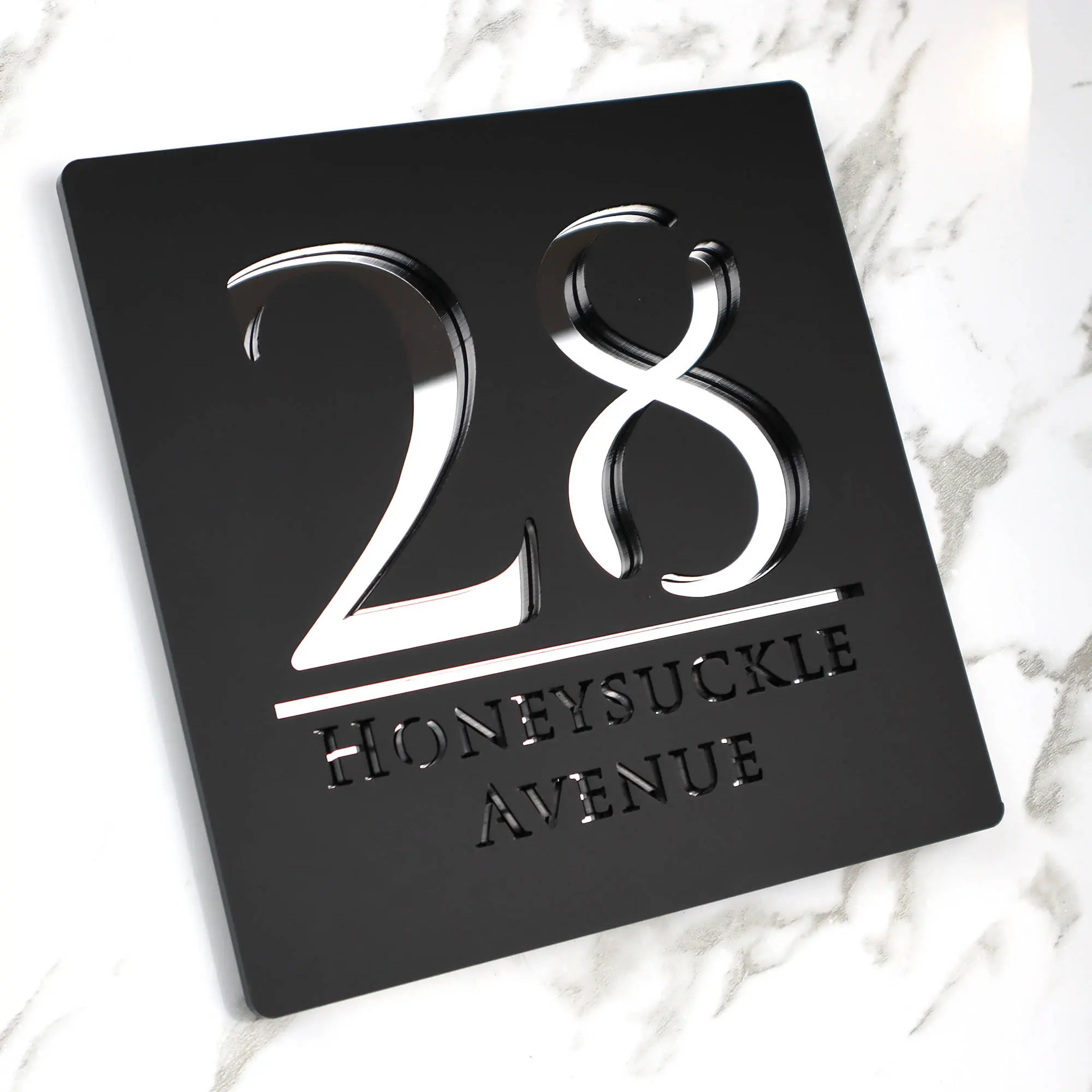 Personalized Laser Cut Acrylic House Floating Sign house number signs door signs house numbers house wall plaques number plate 3D Number Plaques Outdoor Name Home Decor Plates