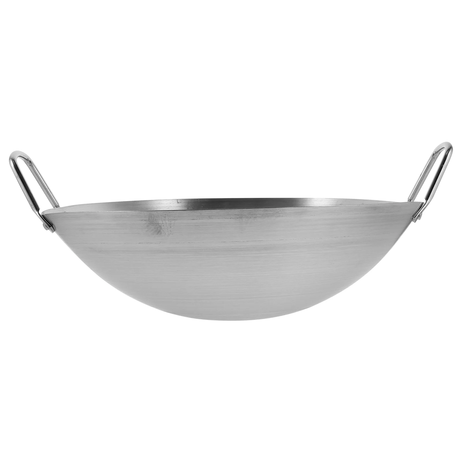 

Stainless Steel Wok Cast Iron Cauldron Induction Frying Pan Stir Saute with Lid