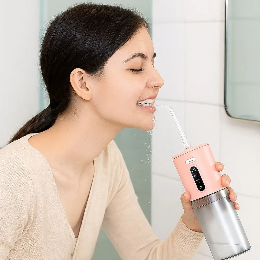 Electric USB Charging Oral Irrigator Deep Clean Three Frequency Pulses Teeth Cleaner Portable Dental Scrubber Dental Care