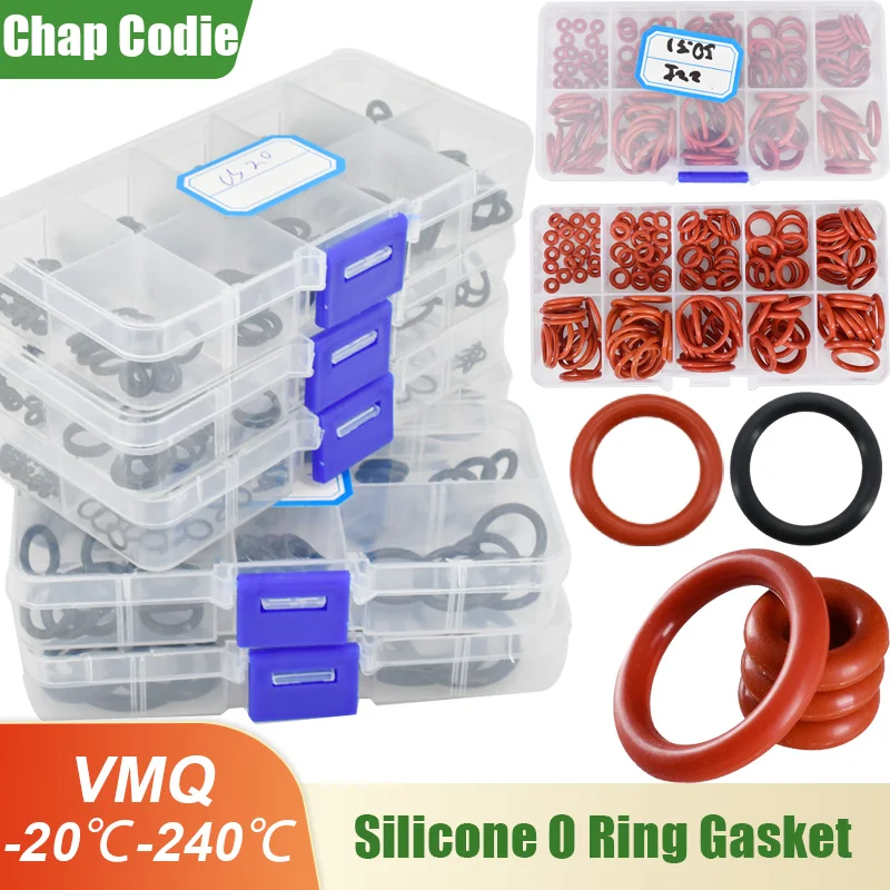 Silicone O Ring Gasket Silicon o-ring Sealing Washers Oil Resistant High Temperature Silica gel Rings Food Grade Spacers rubber o rings sealing gasket rubber washers silicone o rings keycap o rings stainless steel washer