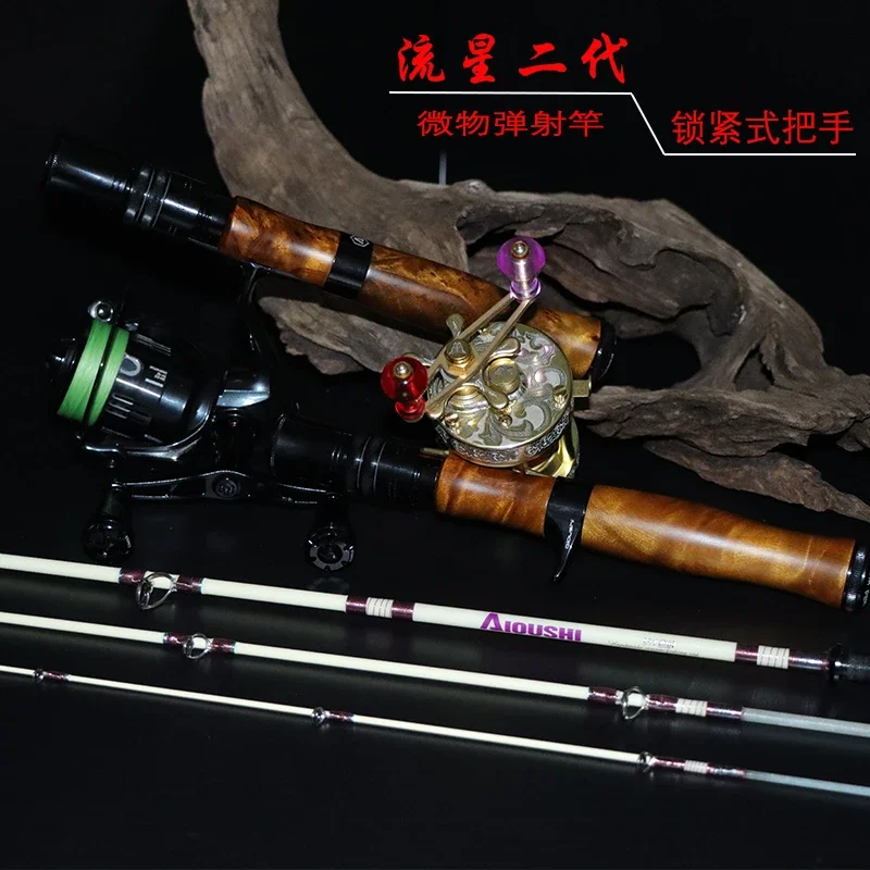 

New locking type 1.45m 4-section FRP trout rod, convenient to travel and carry, super soft and light, multi-purpose ejection rod