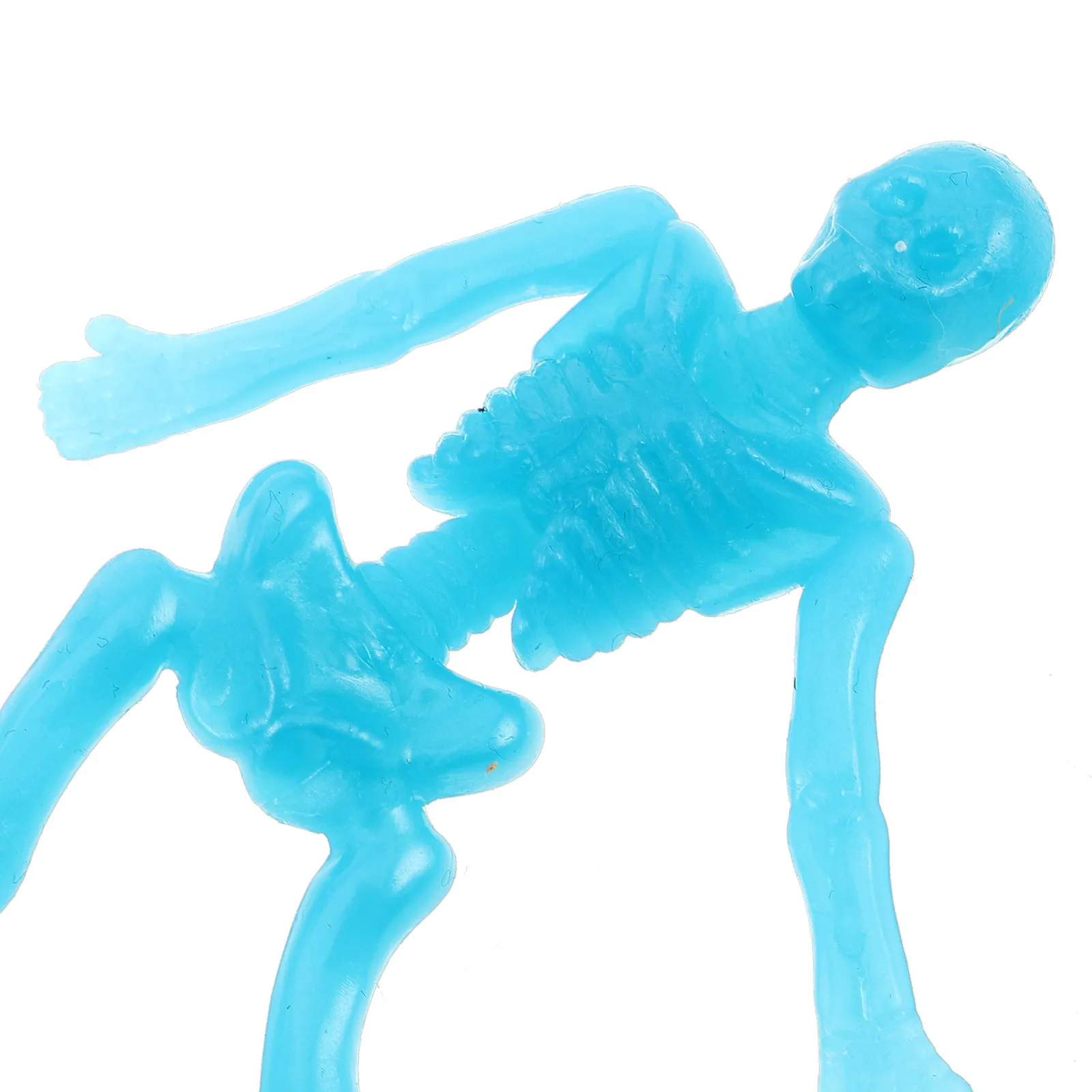 40개 신축성 TPR 해골 할로윈 장난 소품 끈적이는 벽에 붙는 미니 피규어 파티 장식 교실 보상품