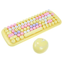 

New Mofii CANDY Keyboard Mouse Combo 2.4G Wireless Mixed Color 84 Key MiniKeyboard Mouse Set with Circular Punk Key Caps