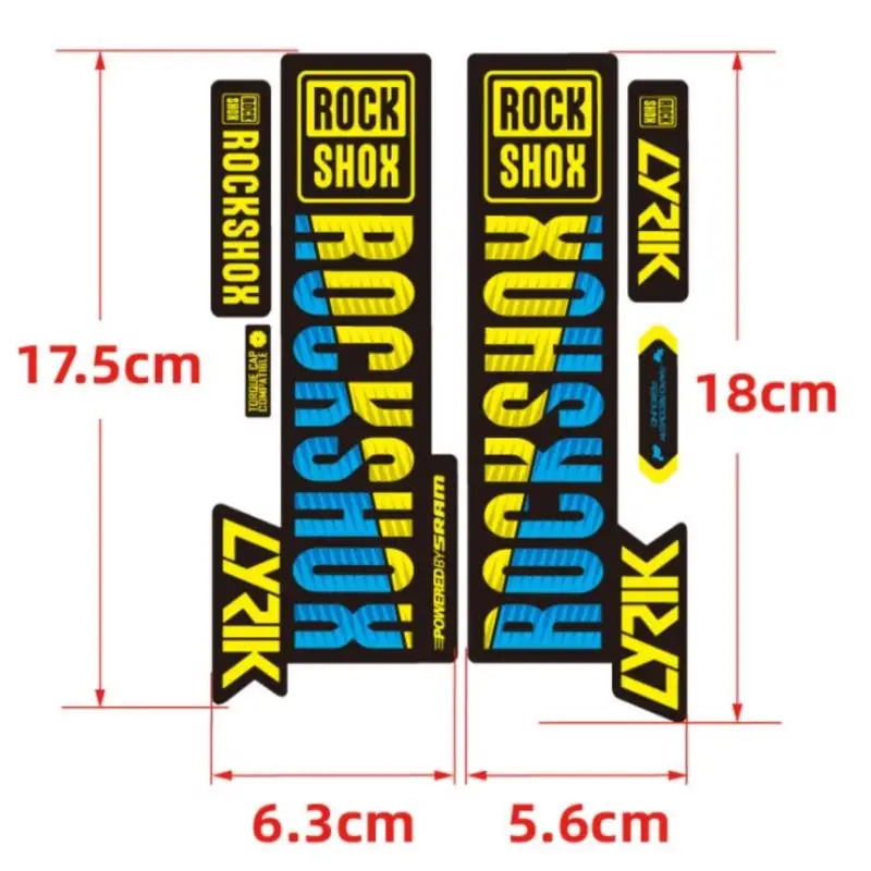 2PCS Front Fork Sticker Mountain Bike Front Shock Absorber Change Sticker Waterproof Stickers