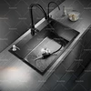 Stainless Steel Kitchen Sink Large Single Slot Undermount Single Sink Household Washbasin Multifunctional Sinks 1
