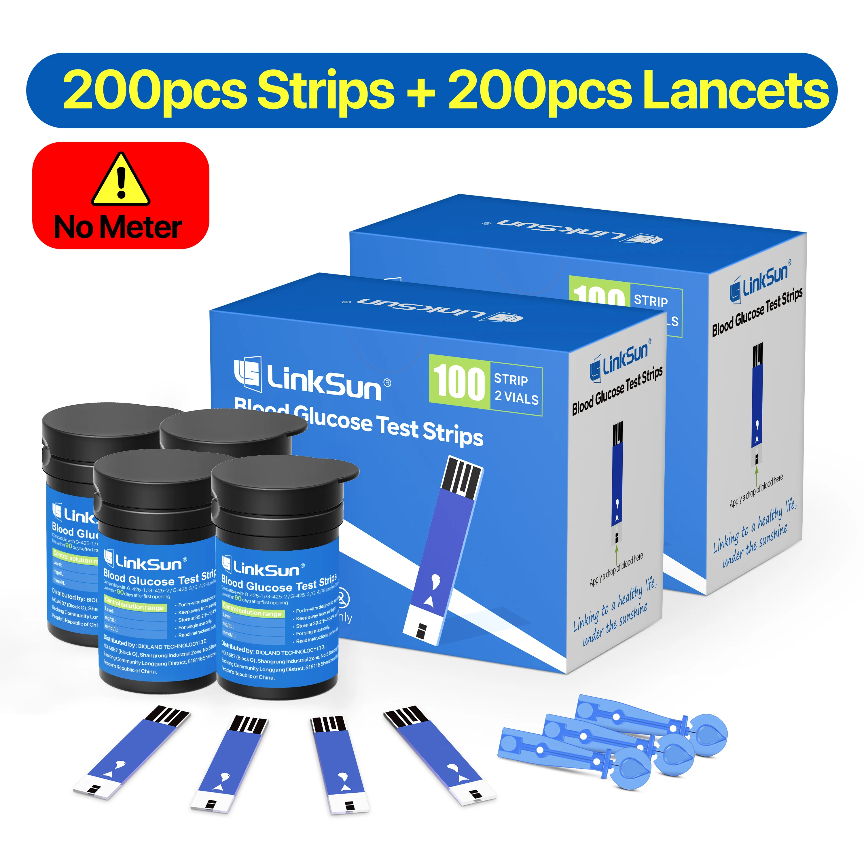200 strips lancets
