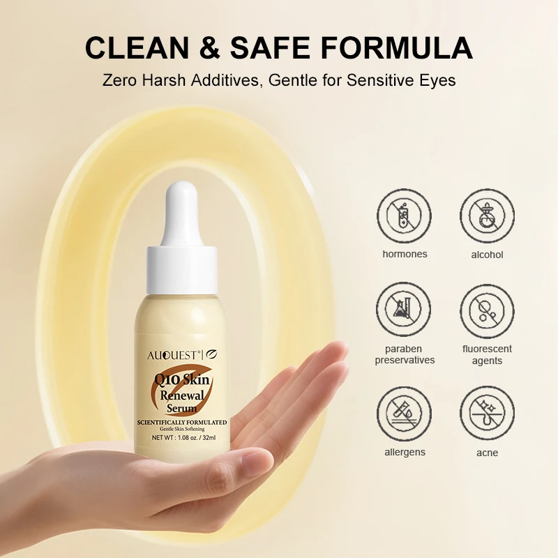 AUQUEST Coenzyme Q10 Face Serum Anti-Aging Anti-Wrinkle Fade Fine Lines Niacinamide Serum Whitening Facial Skin Care 6