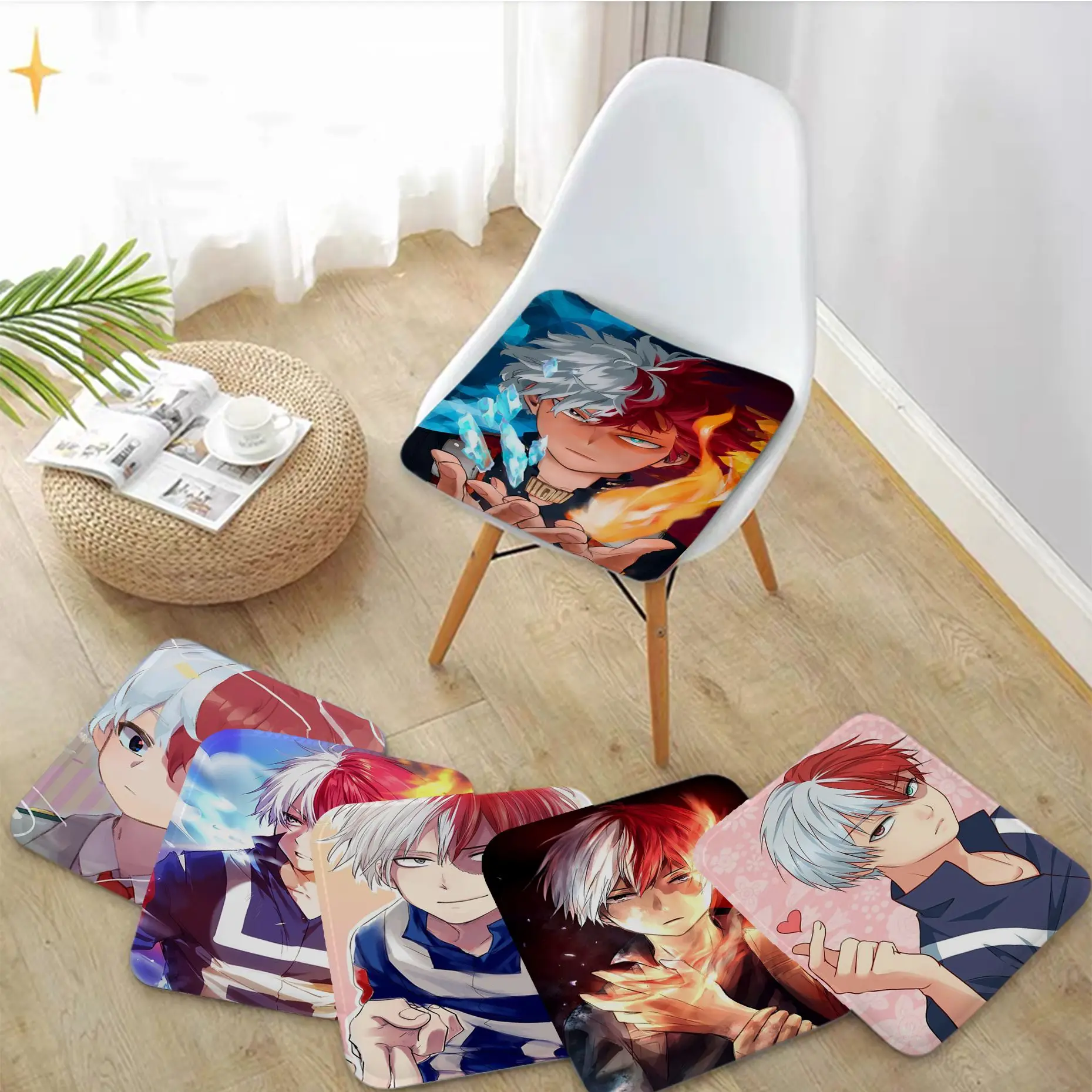 

My Hero Academia Shoto Todoroki Simplicity Multi-Color Chair Mat Soft Pad Seat Cushion For Dining Patio Home Office Seat Mat