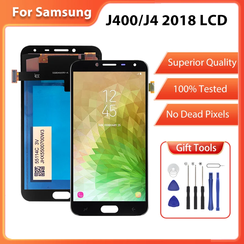 

ЖК-дисплей 5,5 дюйма с сенсорной панелью и дигитайзером в сборе для Samsung Galaxy J4 2018, J4 J400G J400F J400M, 1 шт.