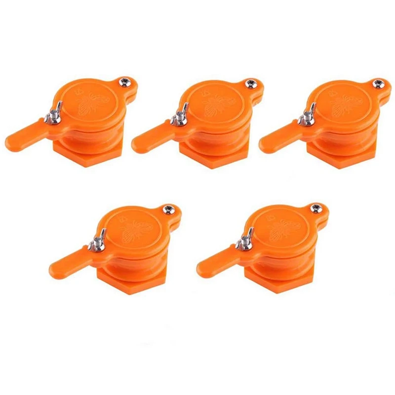 B08B-5Pcs Honey Gate Valve for Bucket Durable Honey Gate Extractor Tap Beekeeping Supplies
