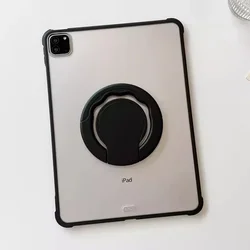 360° Rotation Stand Matte Frosted Hard Case Cover for Redmi Pad 2 11 2025 (With Stand Black)
