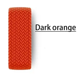 Braided Solo Loop Watch Strap Bracelet - S (Dark orange)