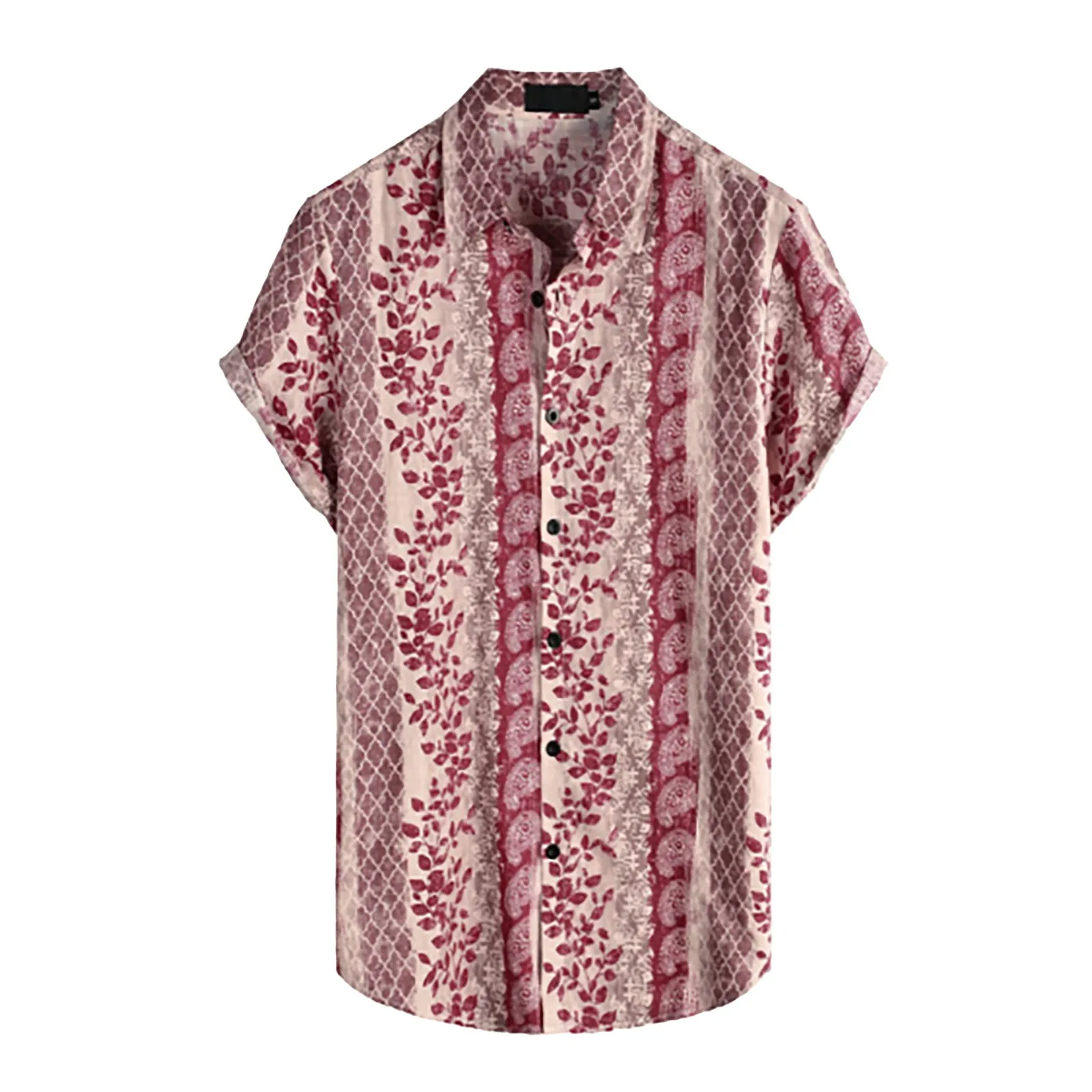 

T-Shirts For Men Summer Men'S Hawaii Floral Shirts Button Down Tropical Holiday Beach Shirts Camisas De Vestir Para Hombre