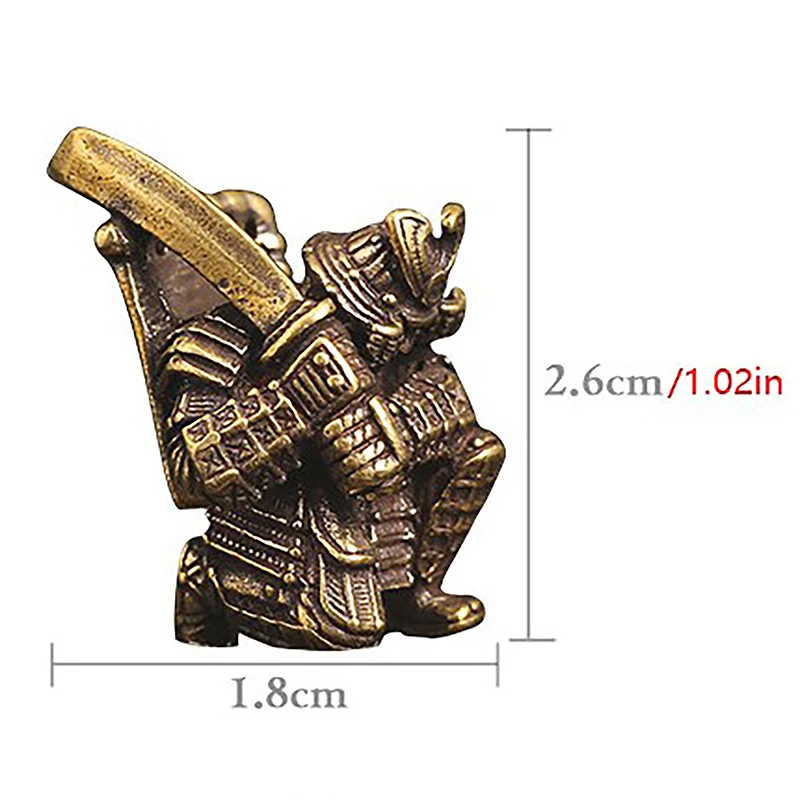 Japanese Broadsword Samurai Retro Brass Knife Beads Lanyard Pendants Outdoor EDC Tool DIY Woven Bracelets Accessories
