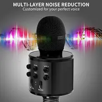 Portable Handheld Wireless Karaoke Microphone Speaker Microphone for Kids Music Player Singing Recorder KTV 5
