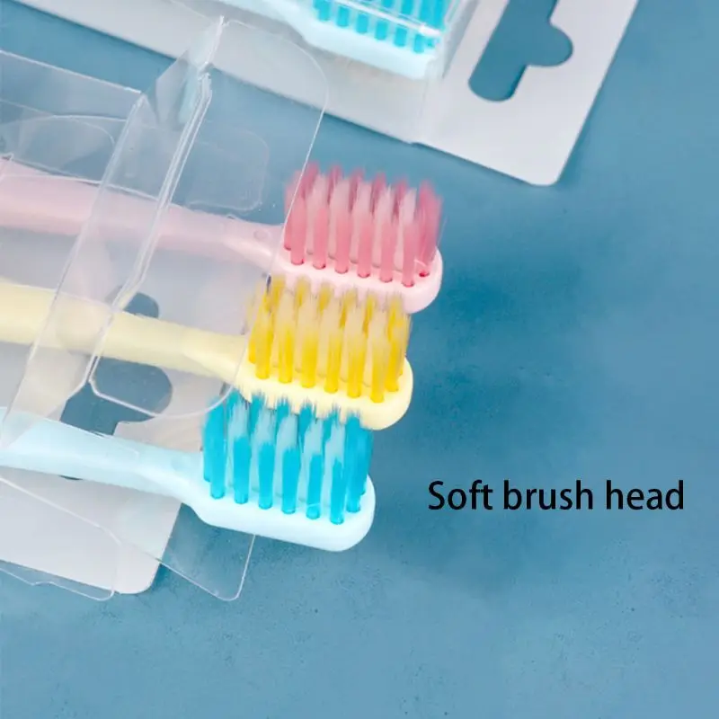 3Pcs/Set Sweet Candy Color Children Toothbrush Non-Slip Fatty Handle Small Head Soft Bristle Kids Training Tooth Brush Oral Care images - 6