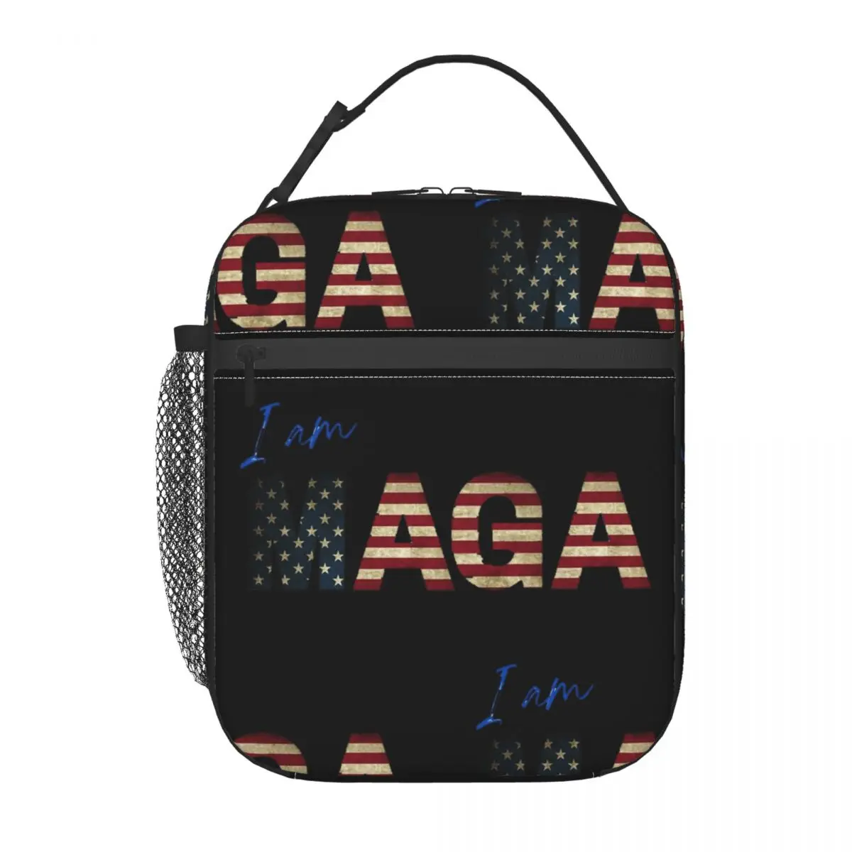 

Insulated Lunch Bag I Am MAGA Lunch Box Tote Food Handbag