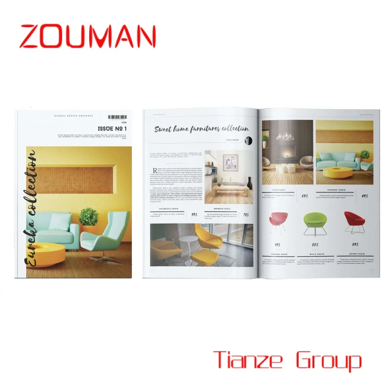 Custom , Magazine Poster Folletos Furniture Catalogue Printing Service Custom Shaped Folded Flyers Leaflet User Manual Affiche custom custom color offset printing service a2 a3 a4 a5 a6 card brochure folder logo manual magazine catalogue flyer leaflet p