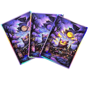 Pokemon Gengar Holographic Card Sleeves Customized PTCG Foil Protectors Standard Size Card Pockets Table Game Protective 67x92mm 1